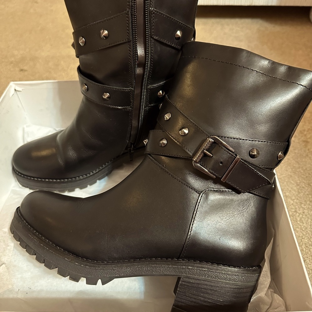 Black Moto Boots